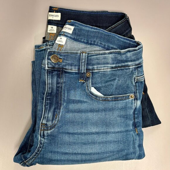SET OF TWO J. Crew Crewcuts stretch jeans for boys size 16/XXXL - Picture 1 of 8
